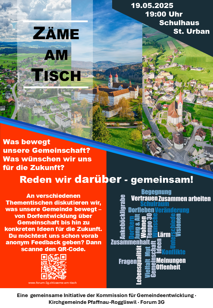 Zäme am Tisch — Aufruf zur Vorab-Umfrage